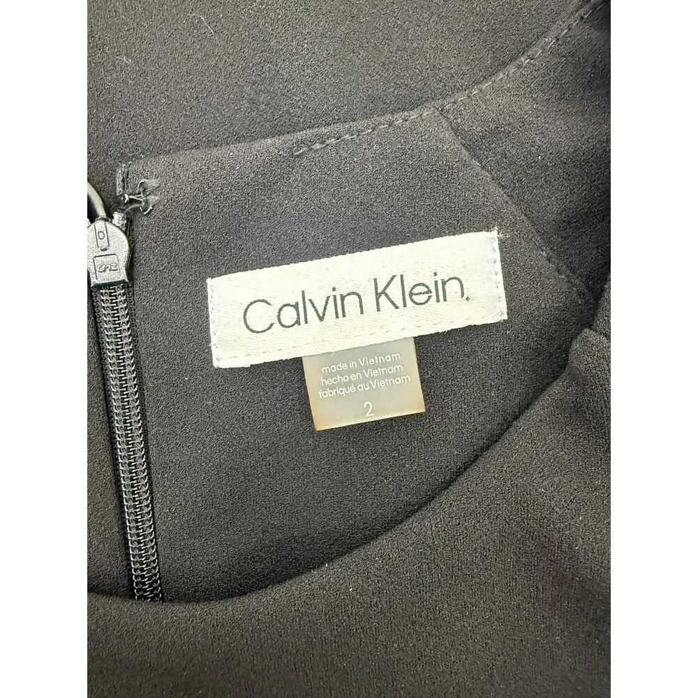 Calvin Klein Black Dress NWT size 2 - Picture 5 of 6